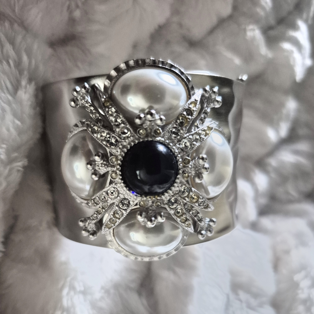 St. John Maltese Cross Cuff Bracelet (Vintage)